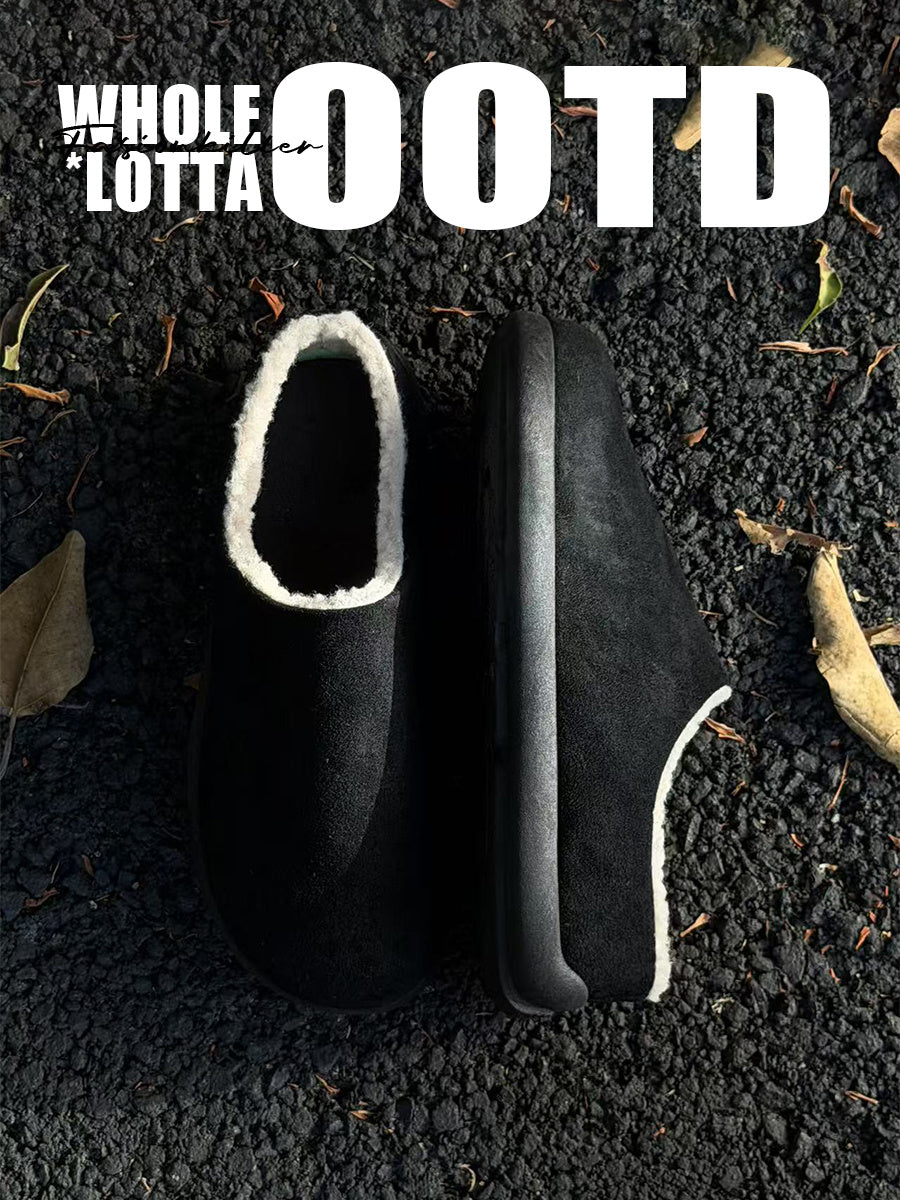 FIRSTCORNER Shearling-Lined Comfort Clogs – Effortless Style for Cold Days