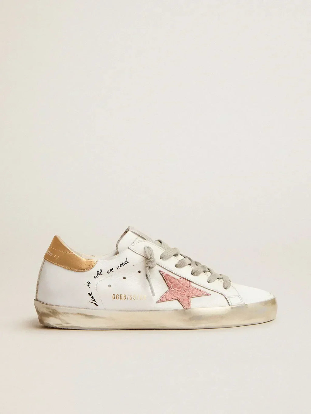 Super-Star sneakers with handwritten lettering and crocodile-print leather stars（Bargain price）