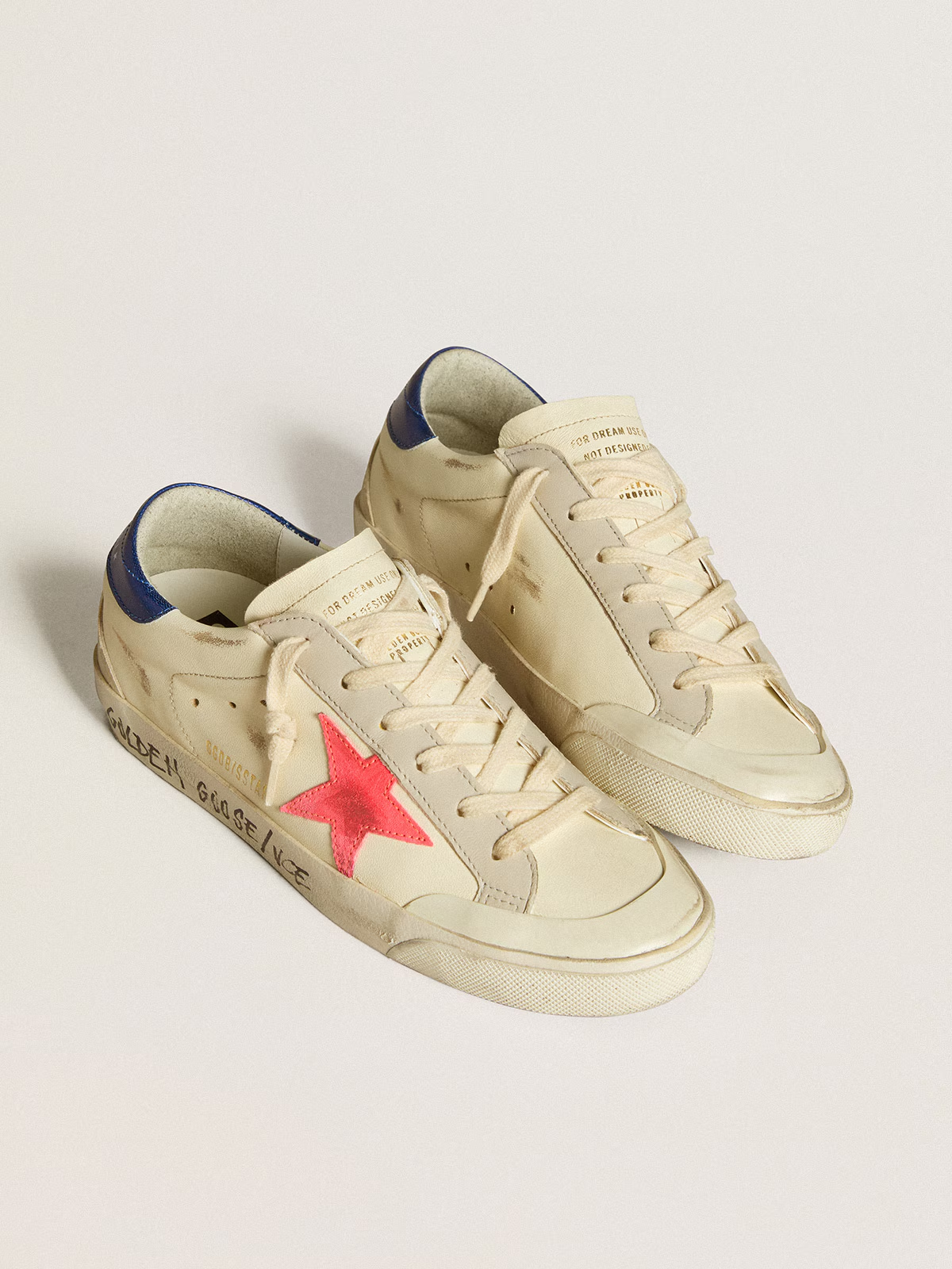Super-Star Donna in nappa con stella in suede e talloncino in pelle laminata