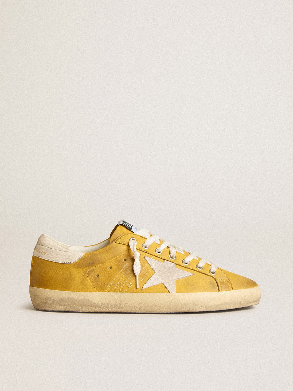 Honey Super-Star with white suede star and white nappa leather heel tab