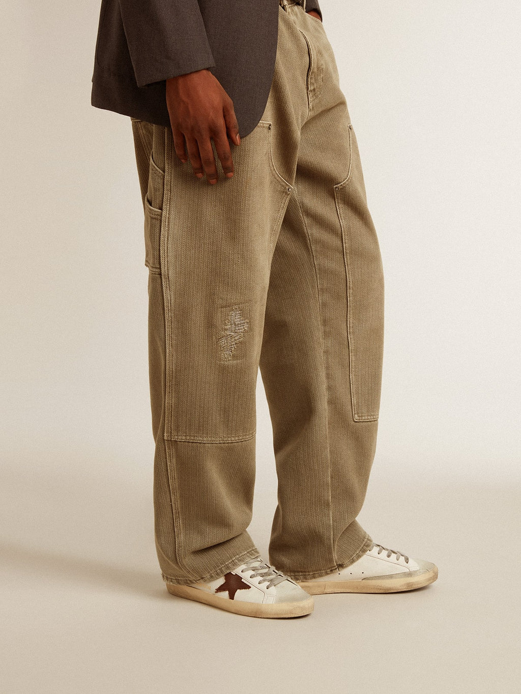 Bio-based Super-Star with canvas star and dark brown leather heel tab