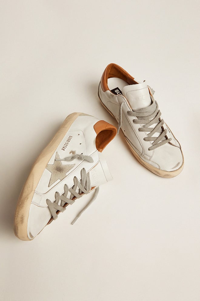 Men's Super-Star sneakers with suede star and brown heel tab