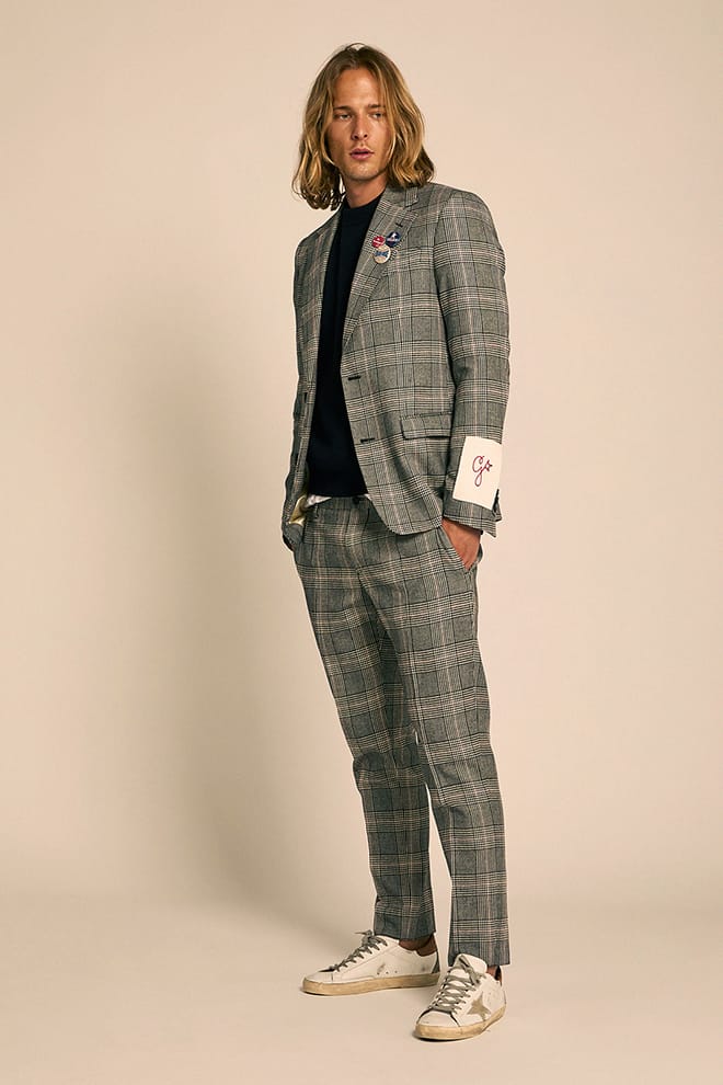 Men's Super-Star sneakers with suede star and brown heel tab