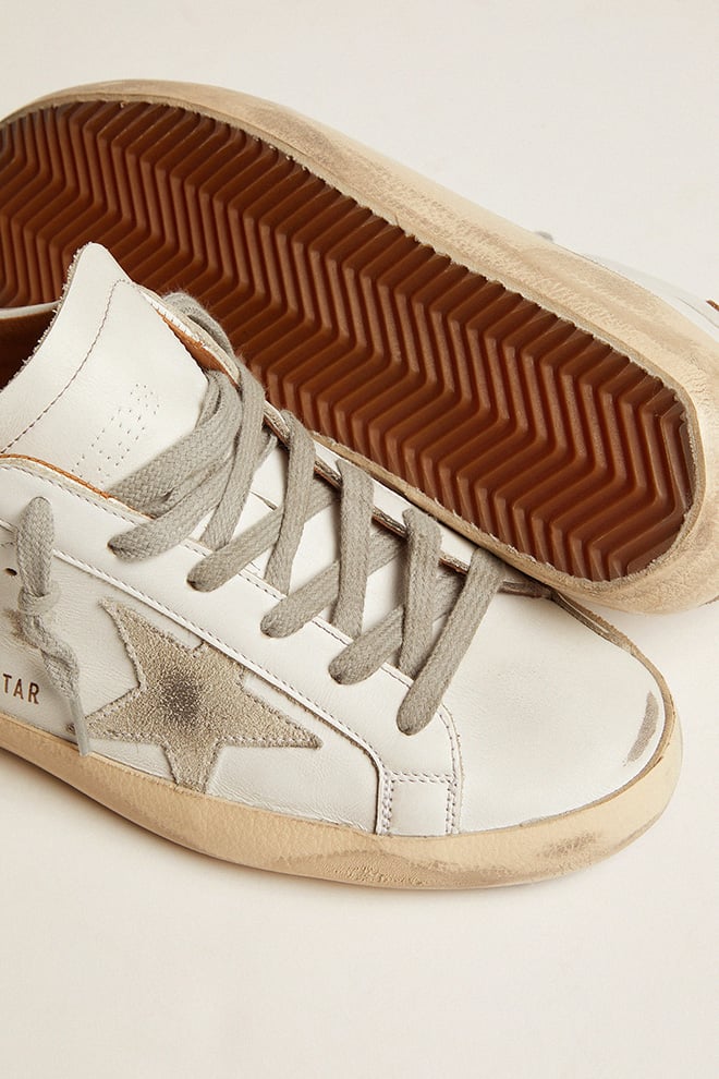 Men's Super-Star sneakers with suede star and brown heel tab