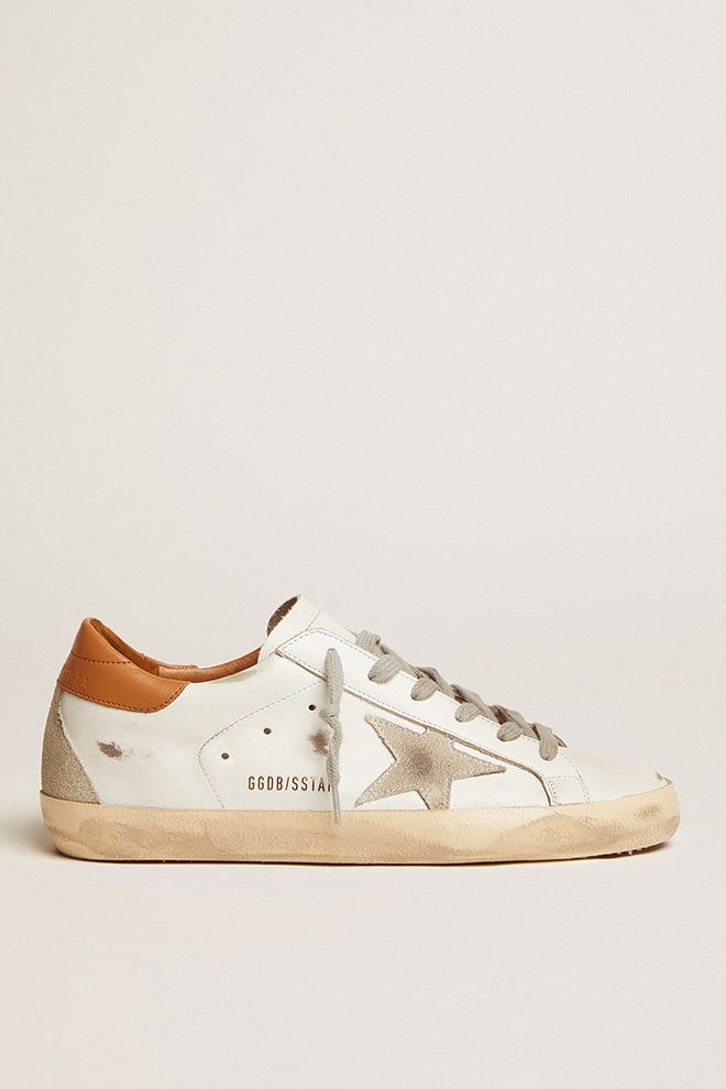 Men's Super-Star sneakers with suede star and brown heel tab