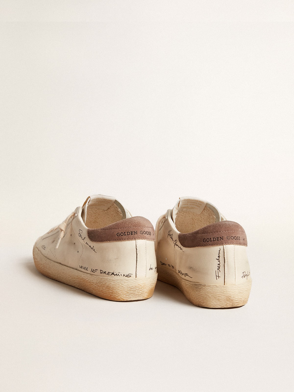 Men's Super-Star in nappa leather with perforated star and suede heel tab