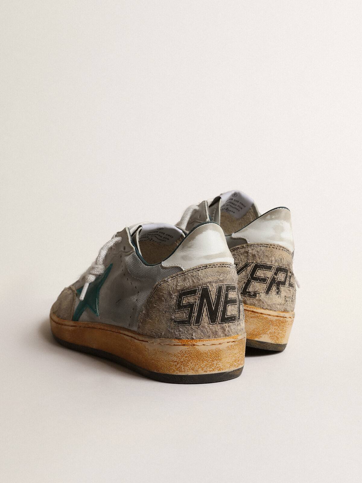 Men's Ball Star LAB in gray nylon with aqua-green star