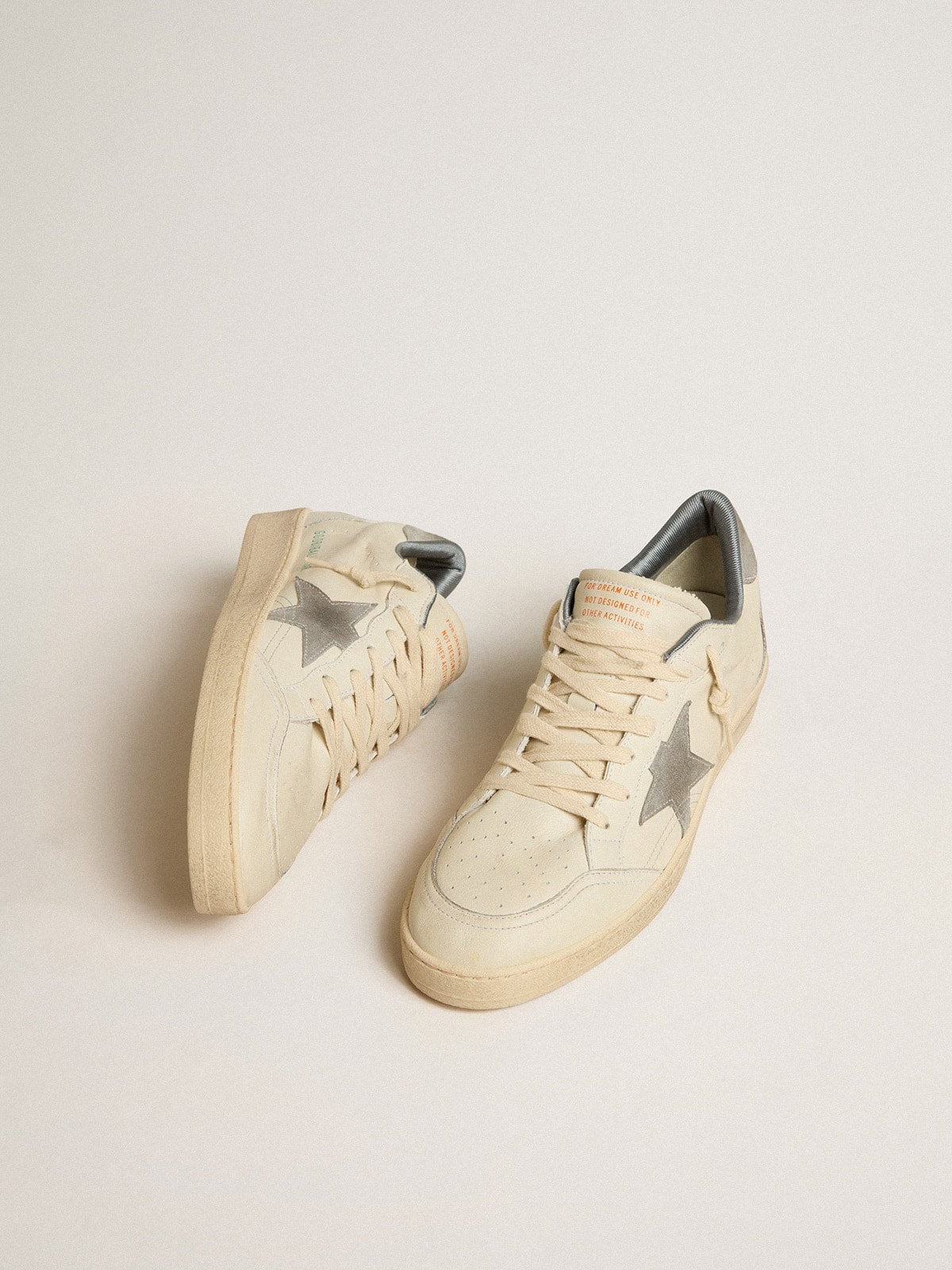 Ball Star in nappa leather with gray suede star and heel tab