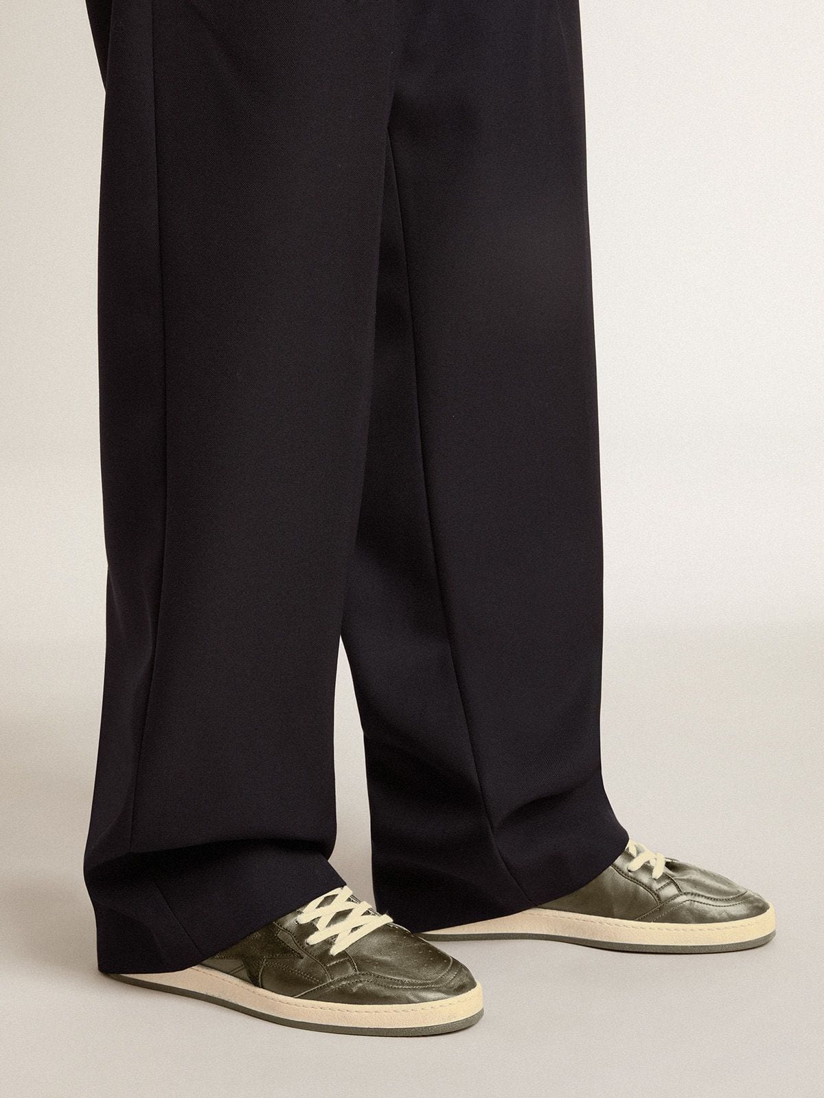 Men's Ball Star in black nappa with suede star and nappa heel tab