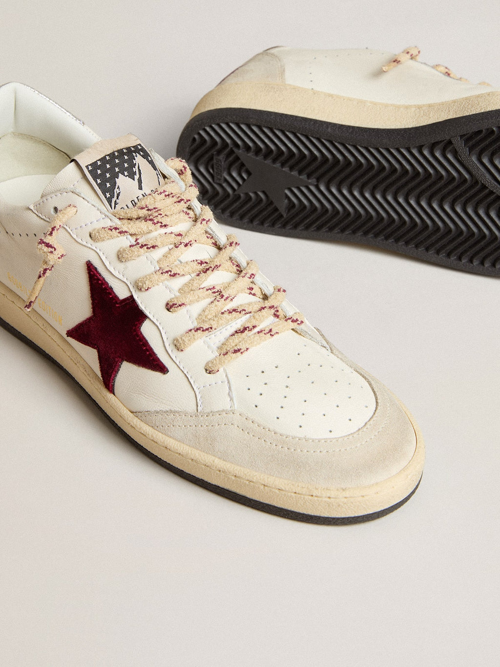 Men's Ball Star Mountain LTD in leather with burgundy velvet star