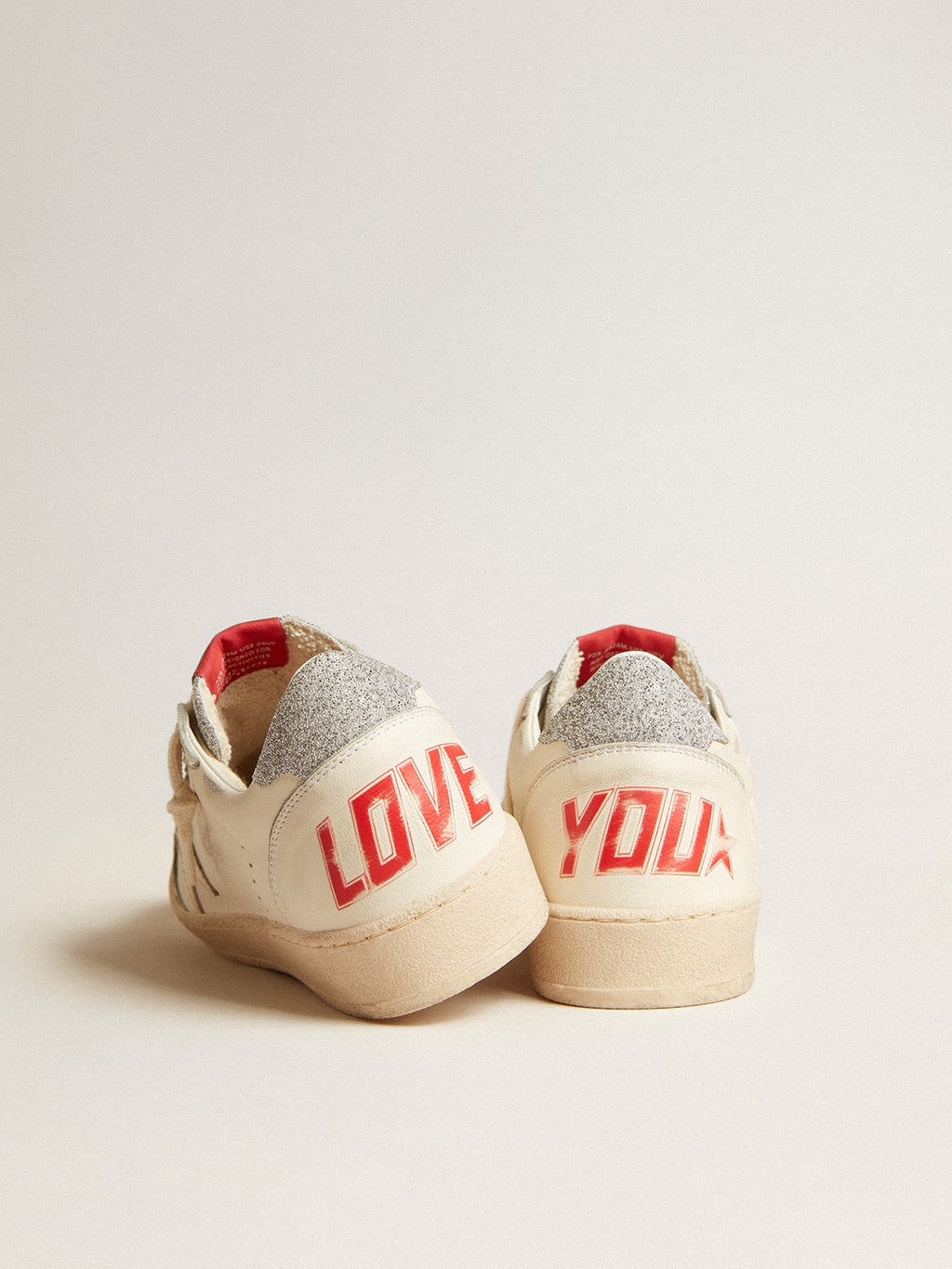 Men's Ball Star LTD in nappa with white star and Swarovski crystal heel tab