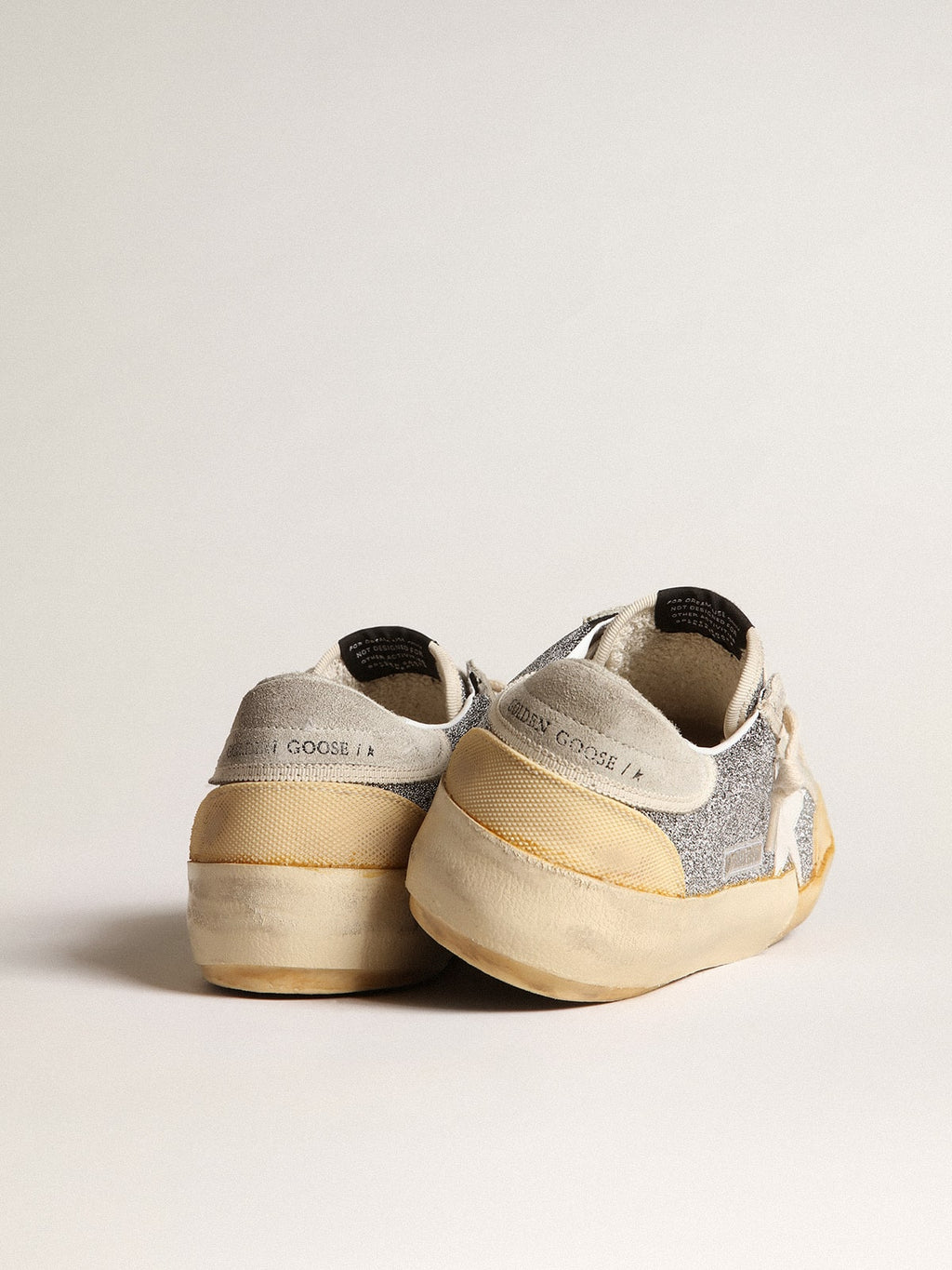 Men's Super-Star LAB with white star and Swarovski glitter upper