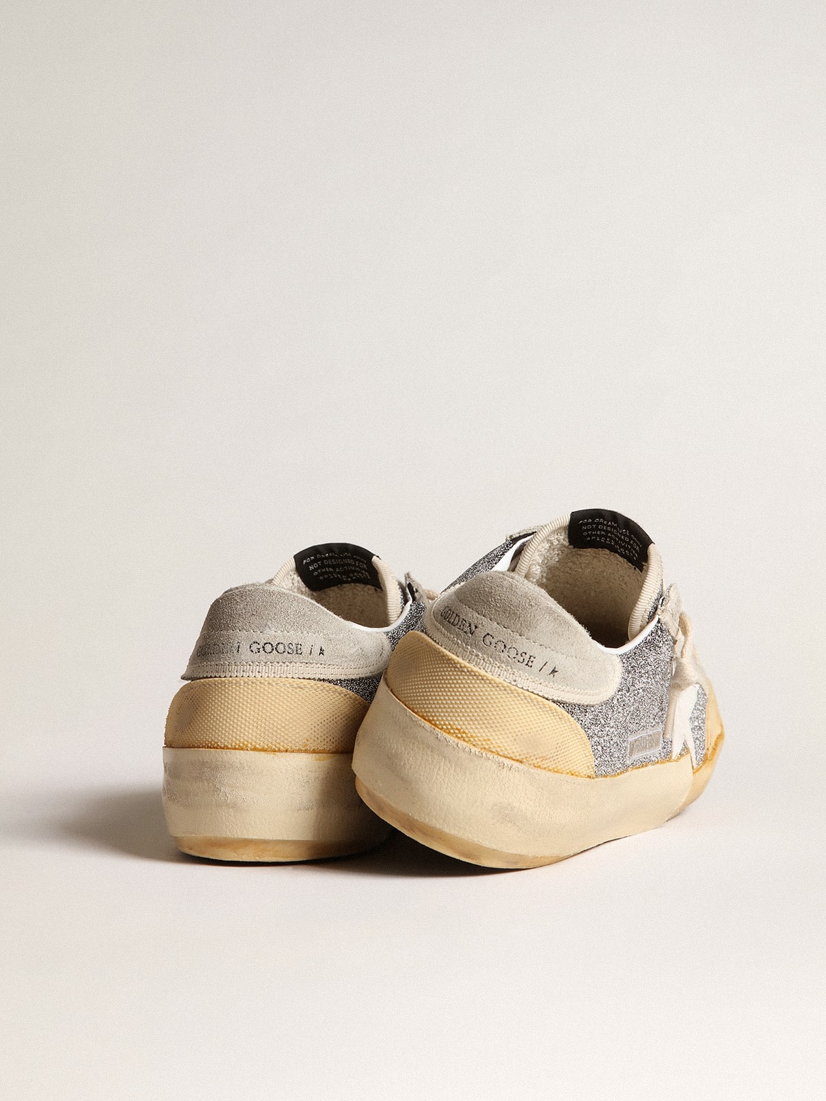 Men's Super-Star LAB with white star and Swarovski glitter upper