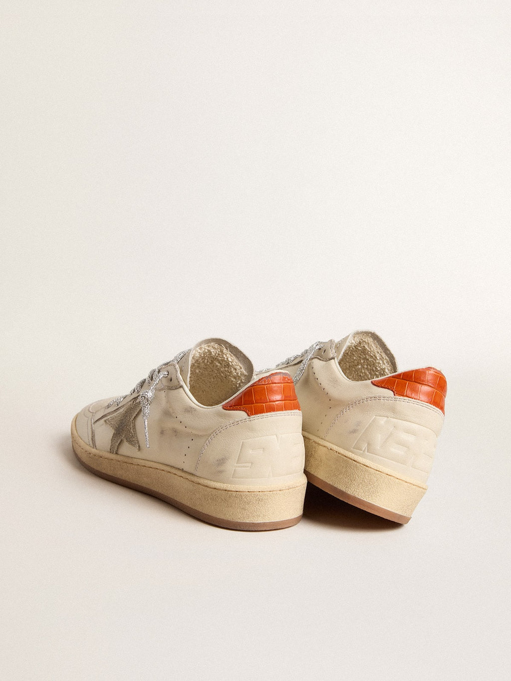 Women's Ball Star LTD with ice-gray suede star and orange heel tab
