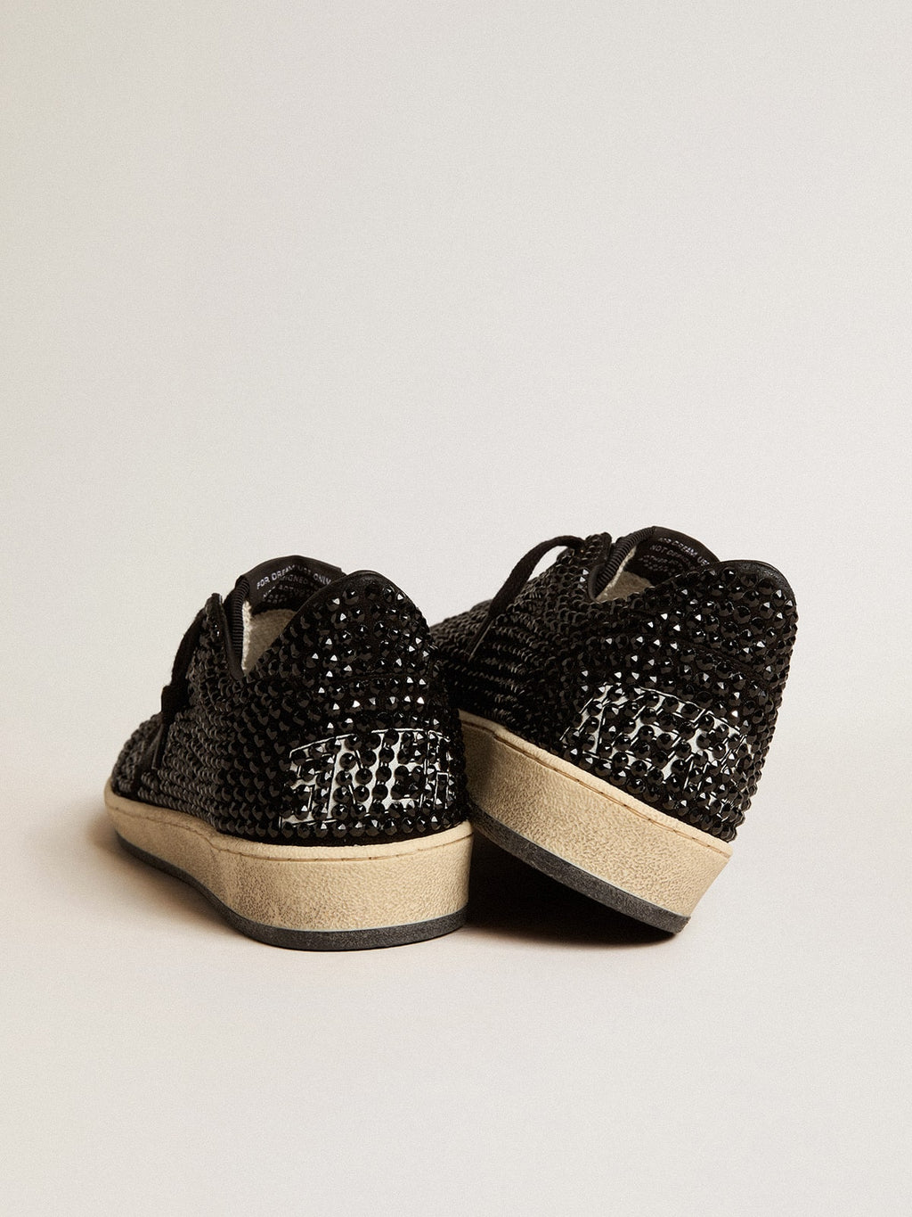 Ball Star in suede with black Swarovski crystals and black suede star