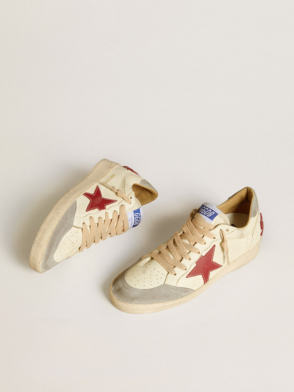 Ball Star LTD in nappa with leather star and silver suede heel tab