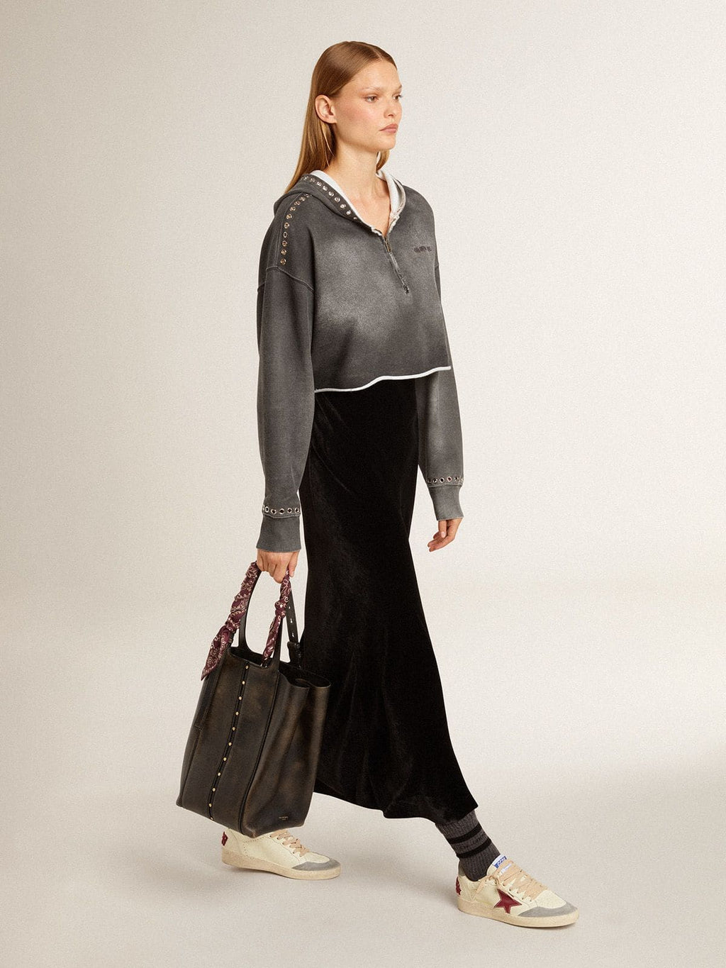 Ball Star LTD in nappa with leather star and silver suede heel tab