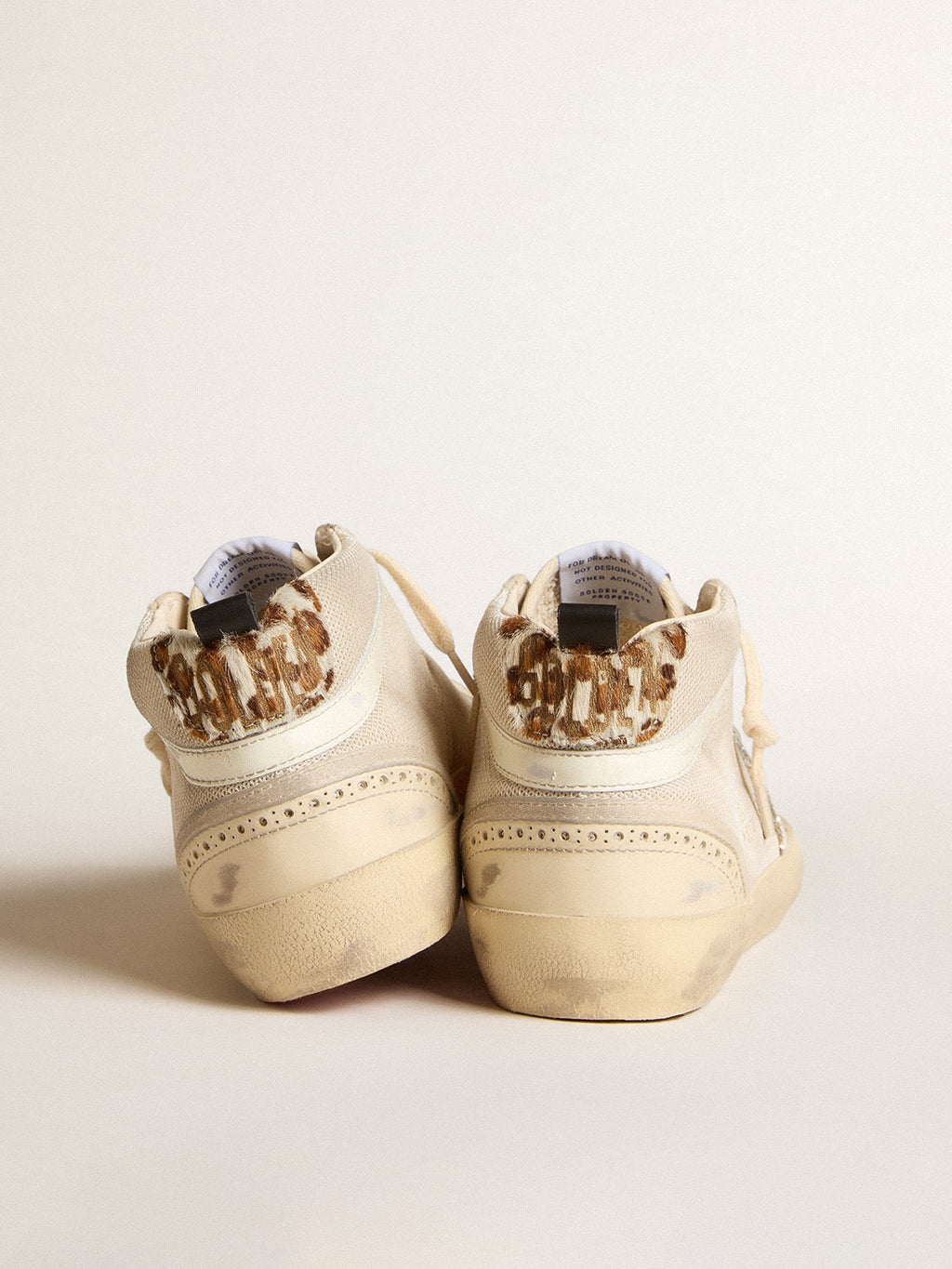 Women's Mid Star in mesh with platinum glitter star and white leather flash