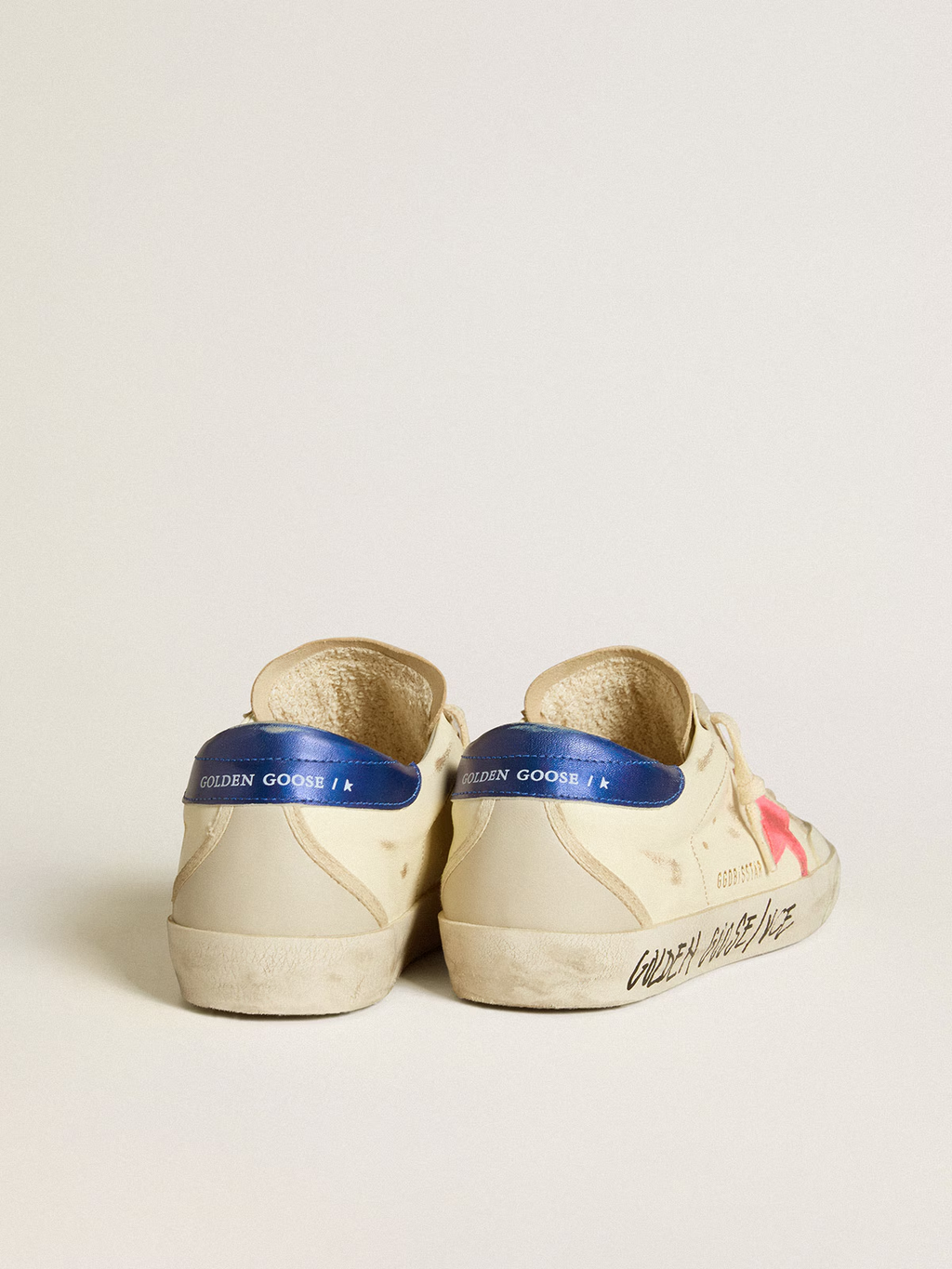 Super-Star Donna in nappa con stella in suede e talloncino in pelle laminata